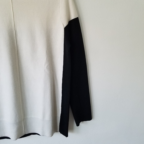 VINE 𝅺Wool Blend Color Block Crew-Neck Long Sleeve Pull-over Sweater Size XXS - Picture 9 of 13